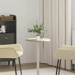 vidaXL Tafelblad Ø40x2,5 cm marmer crèmekleurig