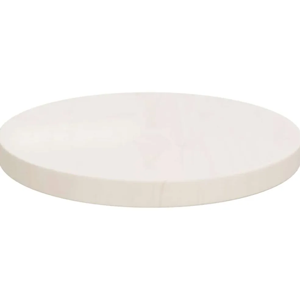 vidaXL Tafelblad Ø30x2,5 cm massief grenenhout wit