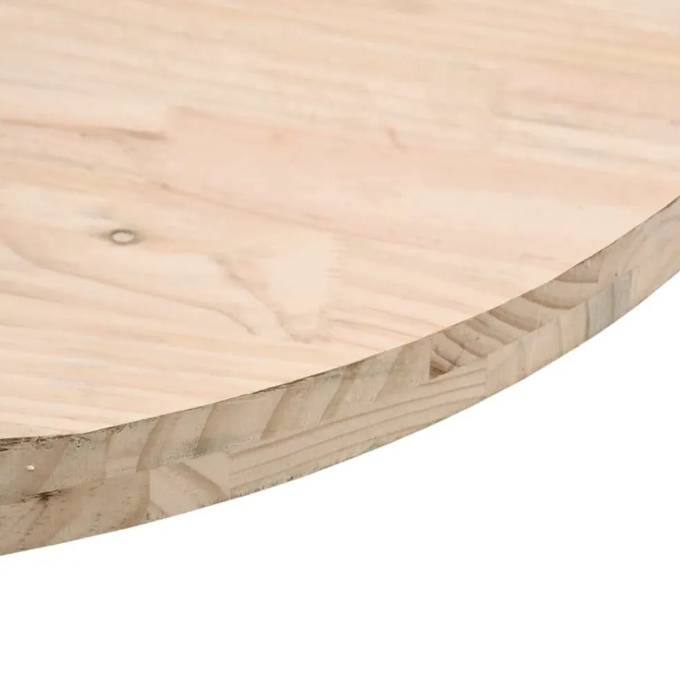 vidaXL Tafelblad Ø40x2,5 cm massief grenenhout