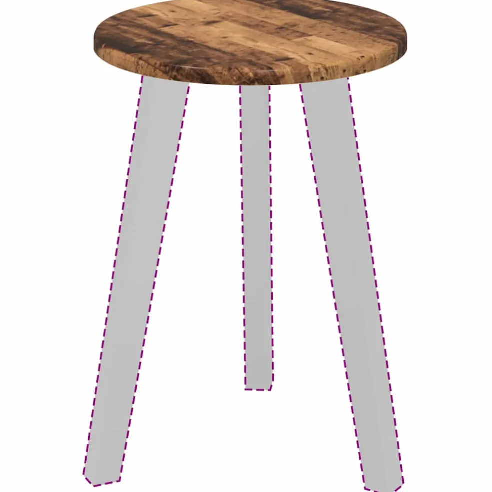 vidaXL Tafelblad Ø 30 x 1,5 cm Rond Bewerkt hout Wit