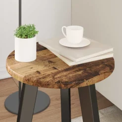 vidaXL Tafelblad Ø 30 x 1,5 cm Rond Bewerkt hout Wit