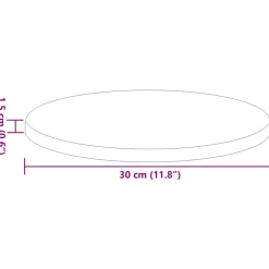 vidaXL Tafelblad Ø 30 x 1,5 cm Rond Bewerkt hout Sonoma Eiken