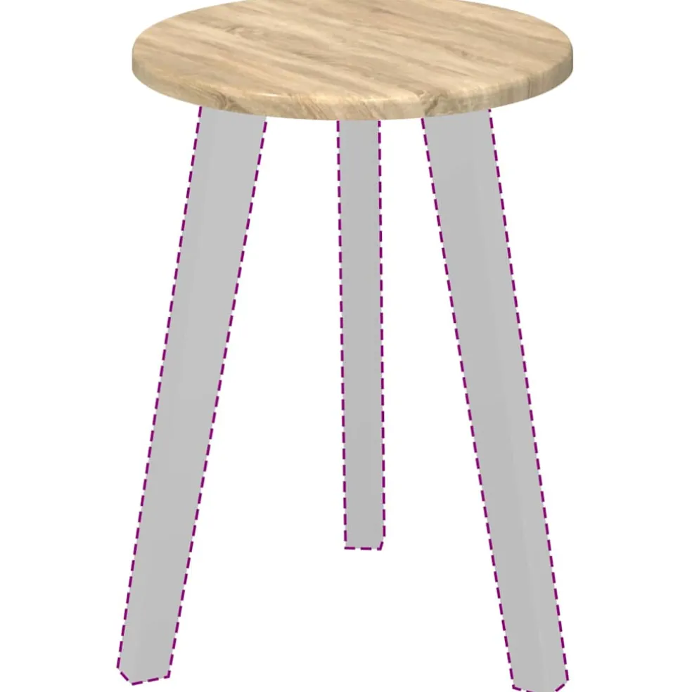 vidaXL Tafelblad Ø 30 x 1,5 cm Rond Bewerkt hout Sonoma Eiken