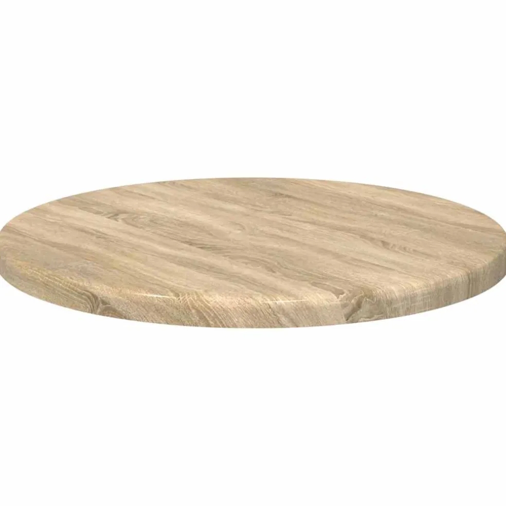 vidaXL Tafelblad Ø 30 x 1,5 cm Rond Bewerkt hout Sonoma Eiken