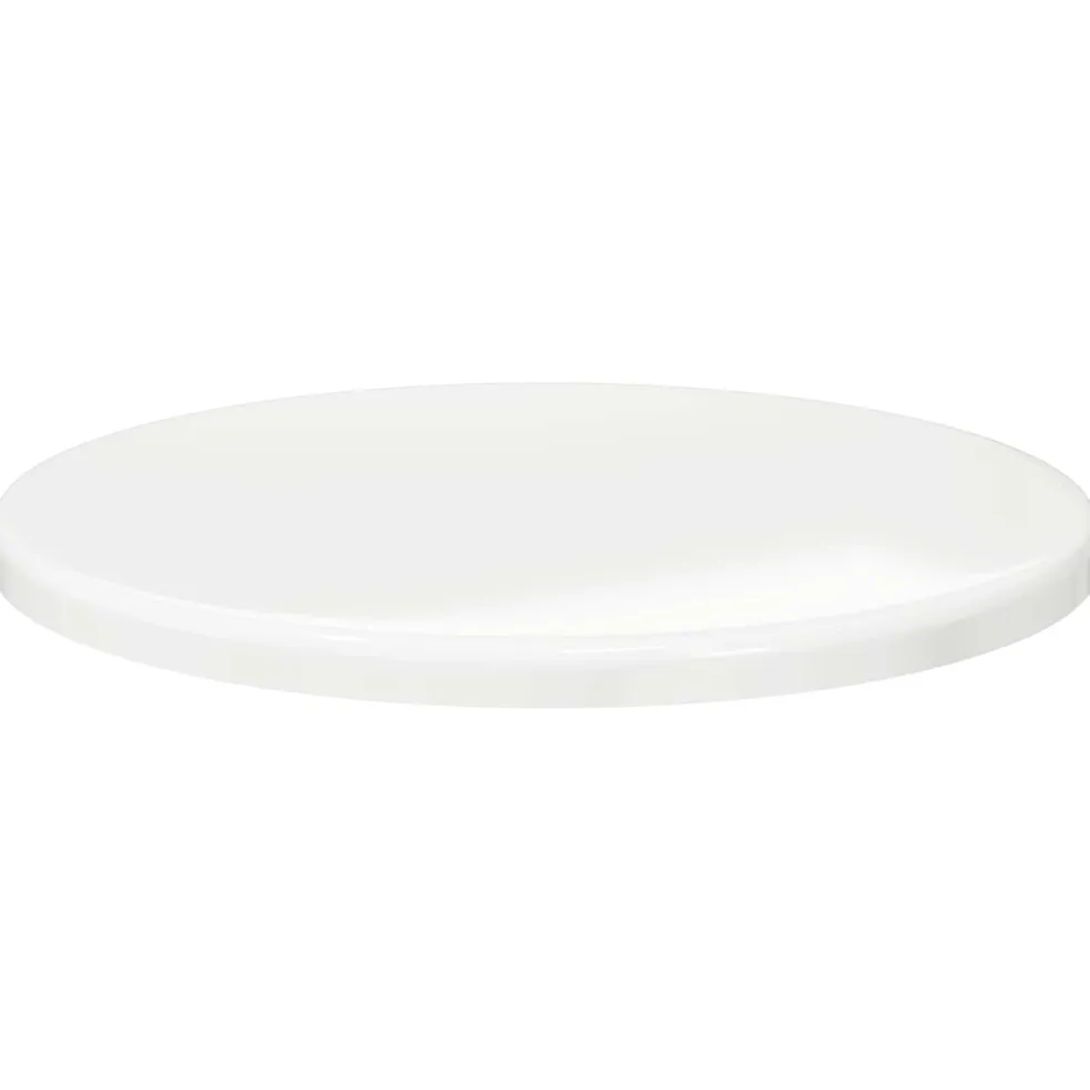vidaXL Tafelblad Ø 30 x 1,5 cm Rond Bewerkt hout Hoogglans Wit