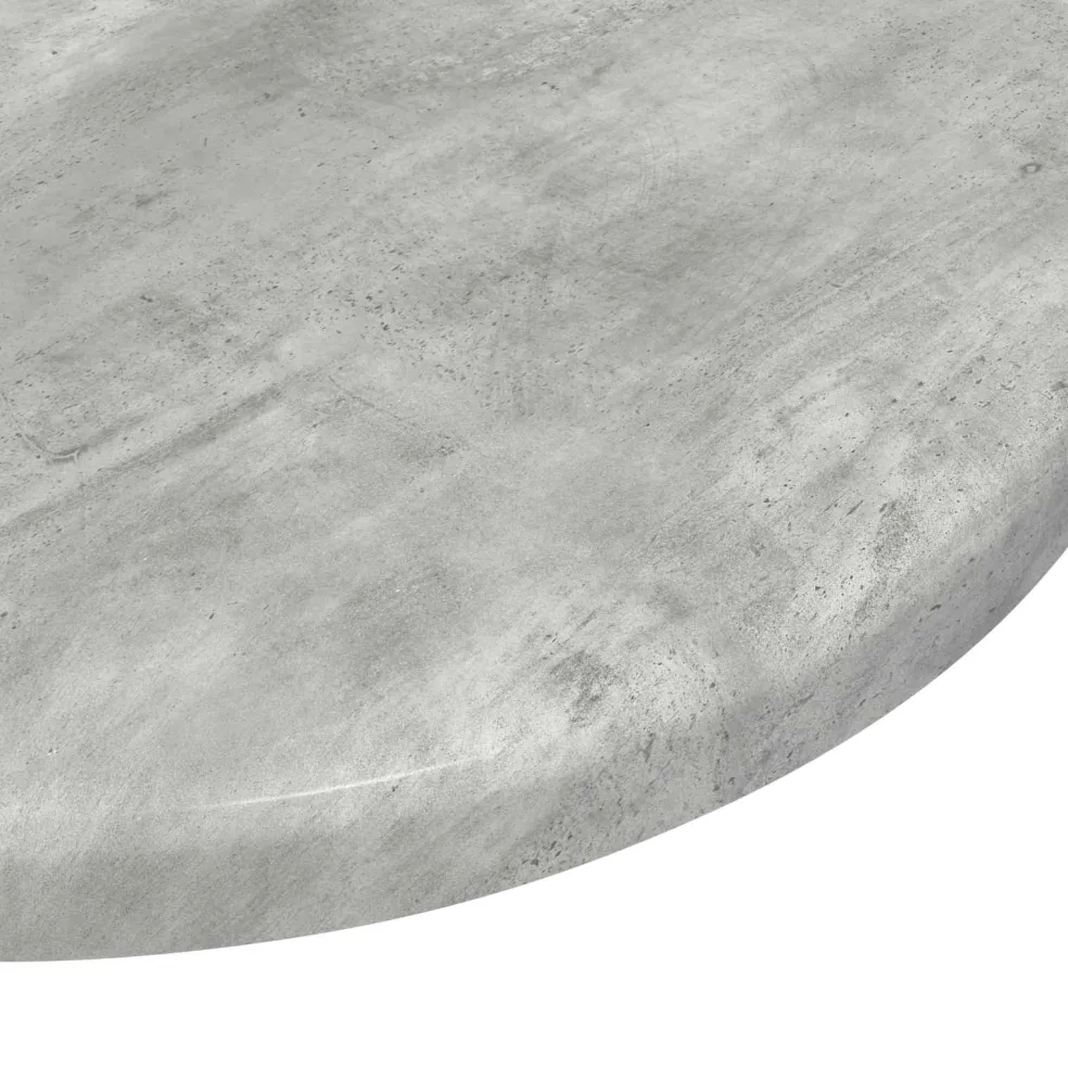 vidaXL Tafelblad Ø 30 x 1,5 cm Rond Bewerkt hout Betongrijs