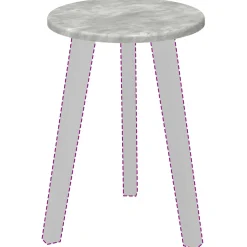 vidaXL Tafelblad Ø 30 x 1,5 cm Rond Bewerkt hout Betongrijs