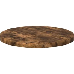 vidaXL Tafelblad Ø 30 x 1,5 cm Rond Bewerkt hout Gerookt eiken