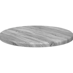 vidaXL Tafelblad Ø 30 x 1,5 cm Rond Bewerkt hout Grijs Sonoma