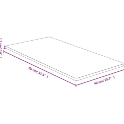 vidaXL Tafelblad 40x80x1,5 cm bamboe