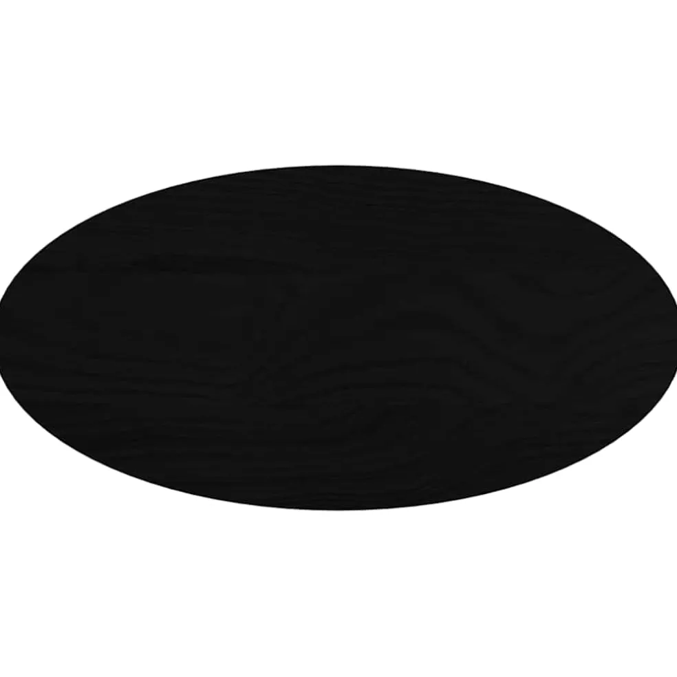 vidaXL Tafelblad 80x40x2 cm ovaal massief eikenhout donkerbruin