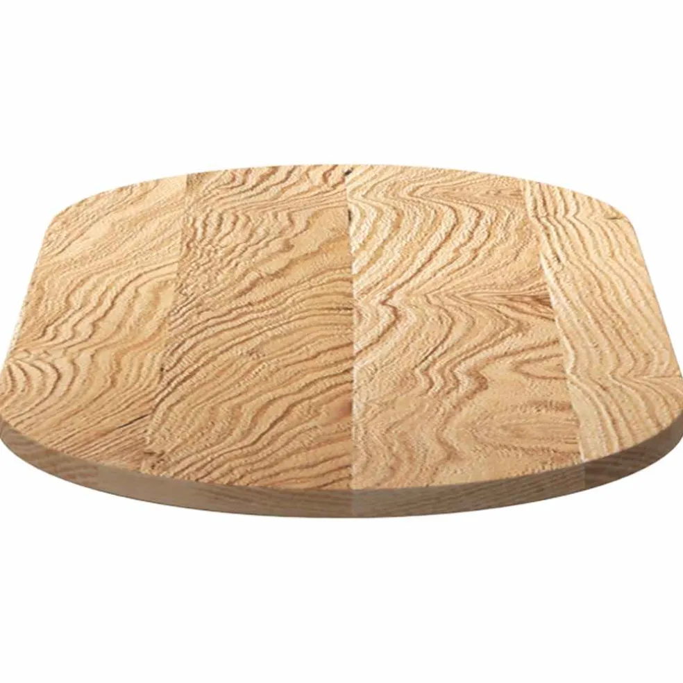 vidaXL Tafelblad 100x50x2 cm ovaal massief eikenhout