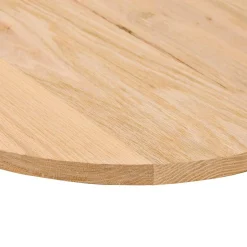 vidaXL Tafelblad 100x50x2 cm ovaal massief eikenhout