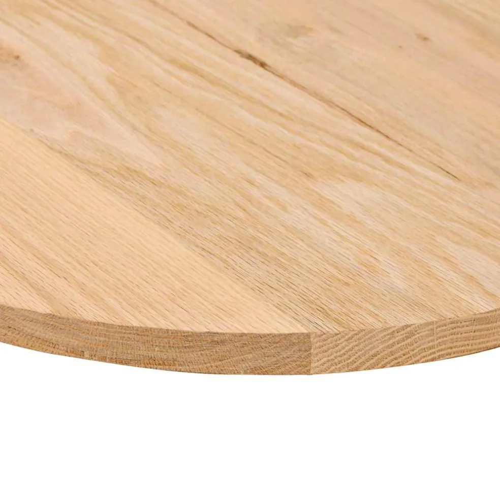 vidaXL Tafelblad 100x50x2 cm ovaal massief eikenhout
