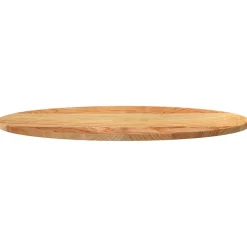 vidaXL Tafelblad 80x40x2 cm ovaal massief eikenhout lichtbruin