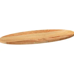 vidaXL Tafelblad 80x40x2 cm ovaal massief eikenhout lichtbruin