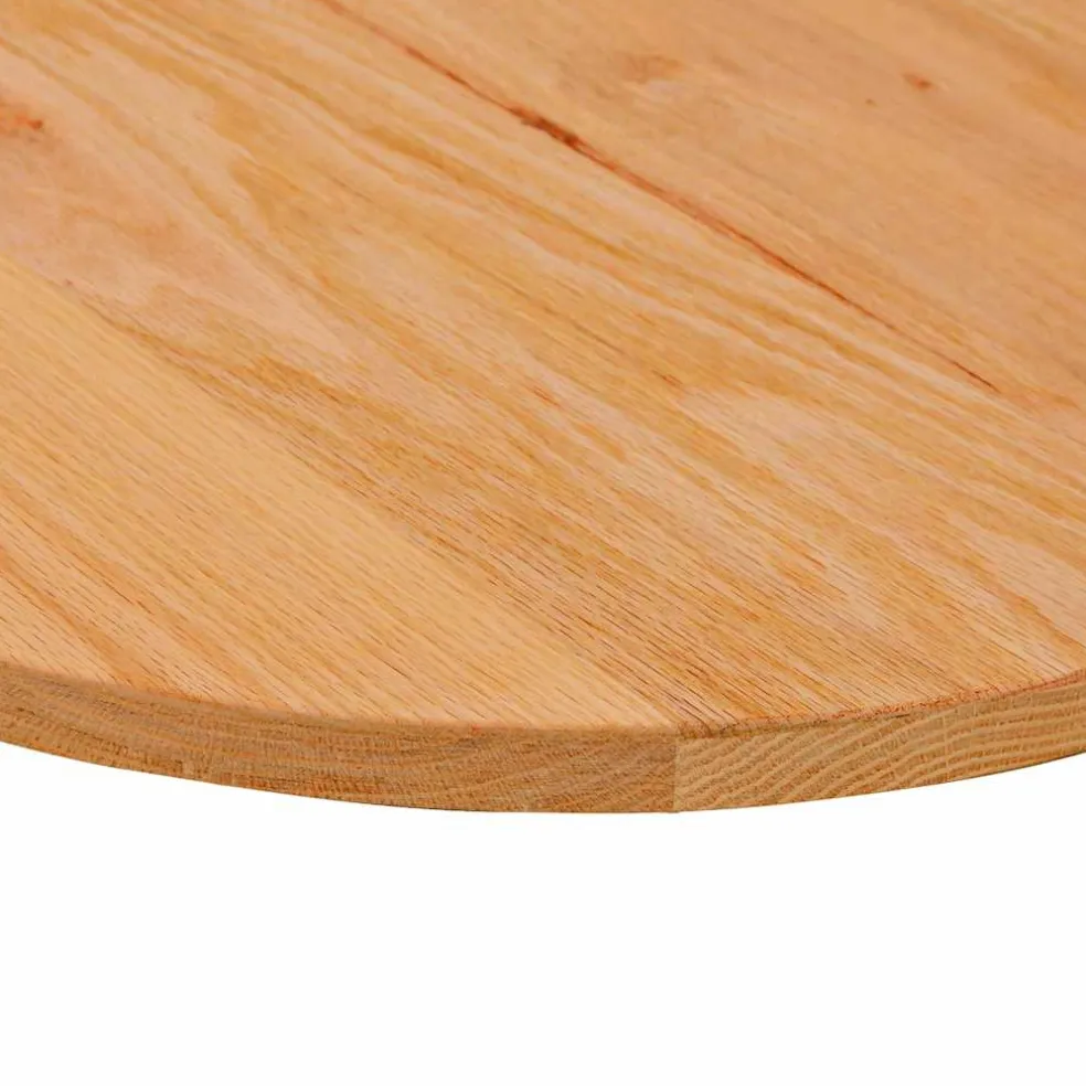 vidaXL Tafelblad 80x40x2 cm ovaal massief eikenhout lichtbruin