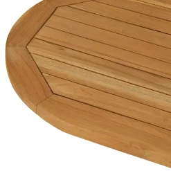 vidaXL Tafelblad 80 x 40 x 2,5 cm Ovaal Massief Teakhout Naturel