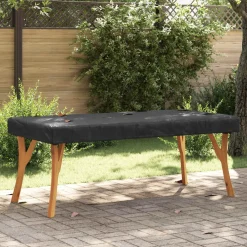 vidaXL Tafel Dek 82 x 182 x 15 cm Stof Rechthoekig Waterdicht Zwart