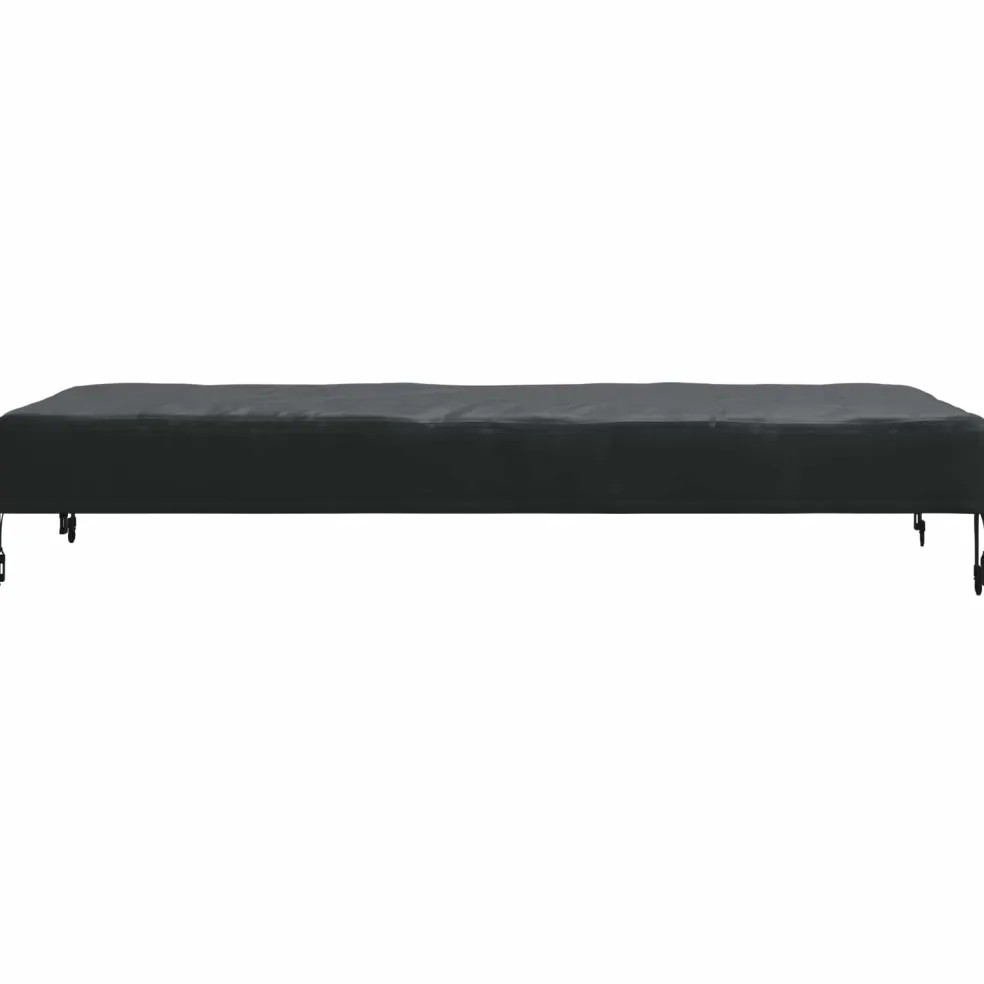 vidaXL Tafel Dek 122 x 72 x 15 cm Stof Rechthoekig Waterdicht Zwart