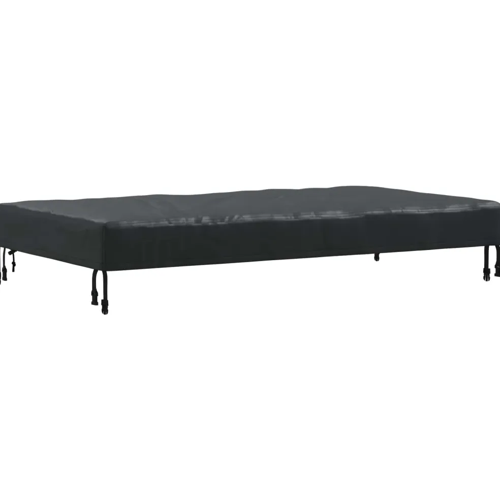 vidaXL Tafel Dek 122 x 72 x 15 cm Stof Rechthoekig Waterdicht Zwart