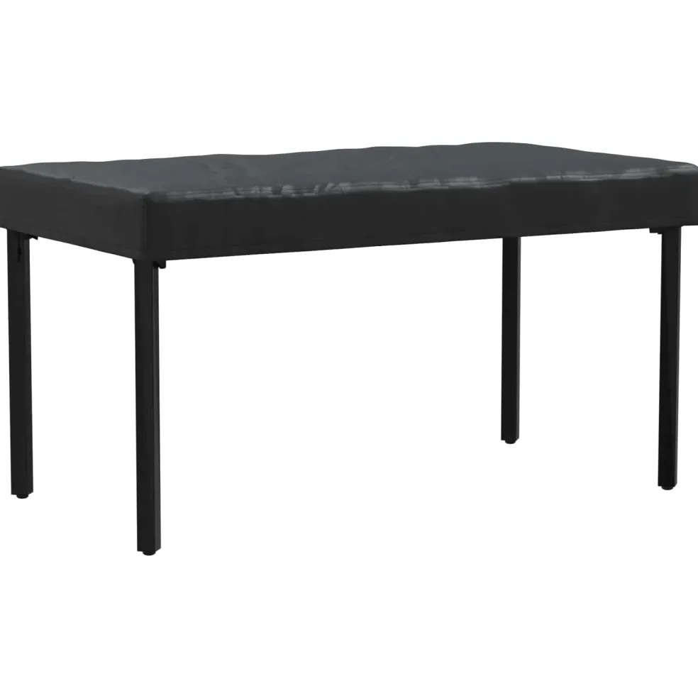 vidaXL Tafel Dek 122 x 72 x 15 cm Stof Rechthoekig Waterdicht Zwart