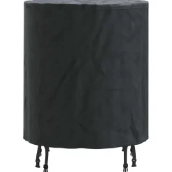 vidaXL Tafel Dek 62 x 62 x 70 cm Stof Rond Waterdicht Zwart