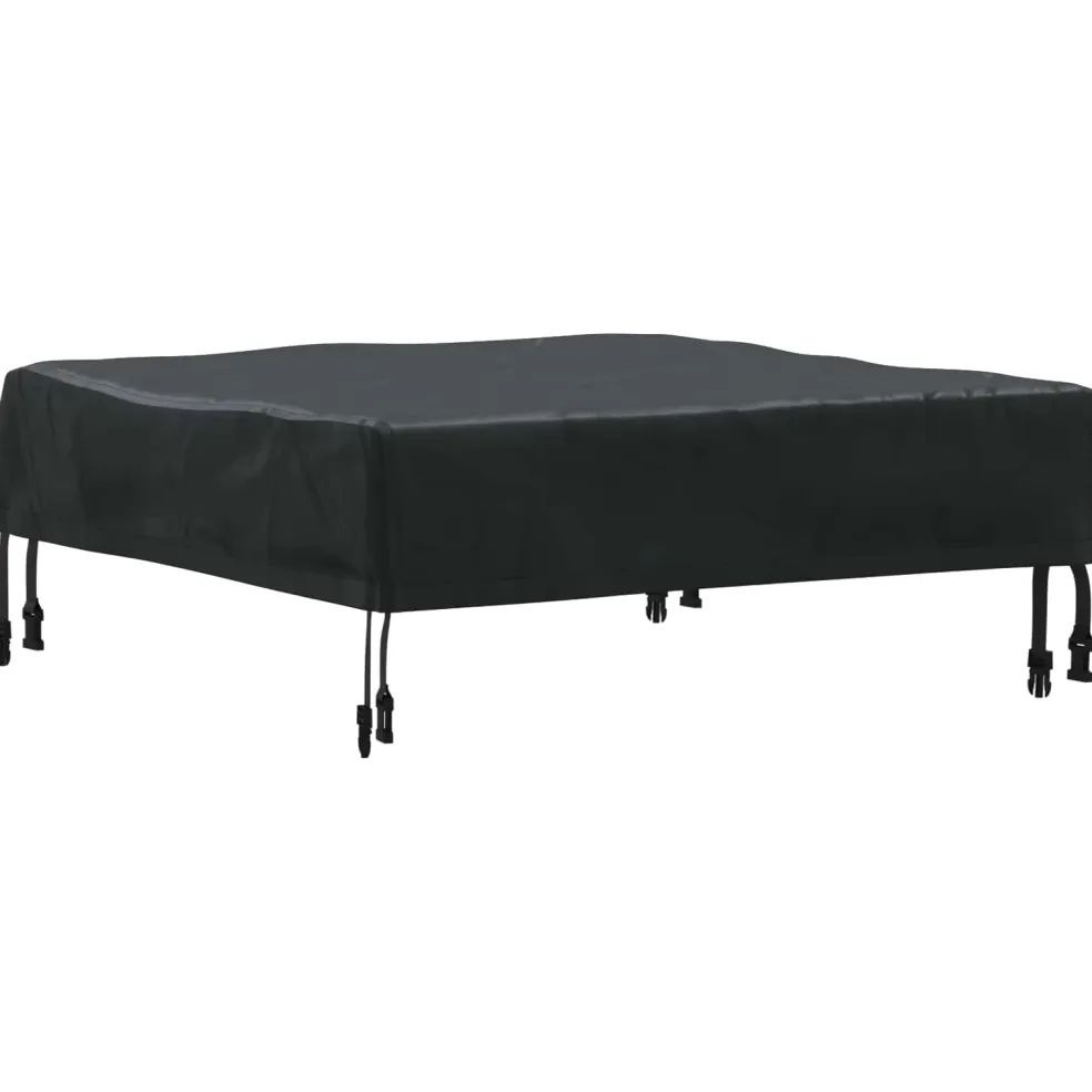 vidaXL Tafel Dek 62 x 62 x 15 cm Vierkant Waterdicht Zwart