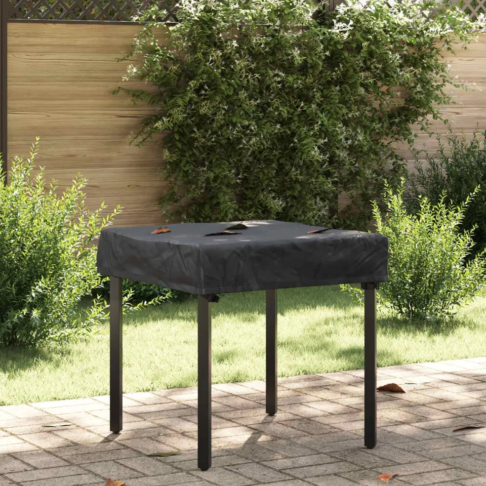 vidaXL Tafel Dek 62 x 62 x 15 cm Vierkant Waterdicht Zwart