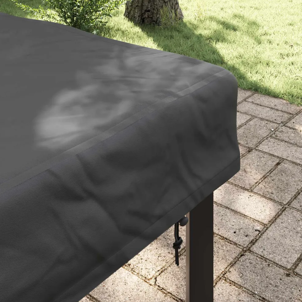 vidaXL Tafel Dek 62 x 62 x 15 cm Vierkant Waterdicht Zwart