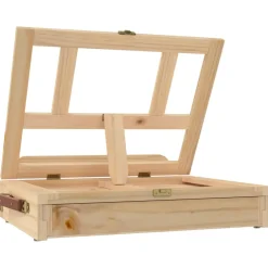 vidaXL Tafelezel met lade 33,5x25,5x7 cm massief grenenhout