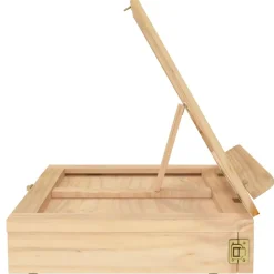 vidaXL Tafelezel met lade 33,5x25,5x7 cm massief grenenhout
