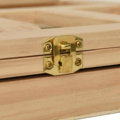 vidaXL Tafelezel met lade 33,5x25,5x7 cm massief grenenhout