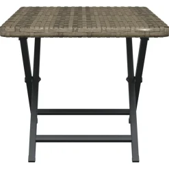 vidaXL Tafel inklapbaar 45x35x32 cm poly rattan grijs