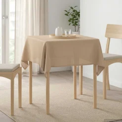 vidaXL Tafelkleed Vierkant Beige 90 x 90 cm