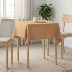 vidaXL Tafelkleed Vierkant Beige 90 x 90 cm Polyester