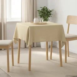 vidaXL Tafelkleed Vierkant Crèmewit 90 x 90 cm