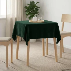 vidaXL Tafelkleed Vierkant Donkergroen 90 x 90 cm Polyester