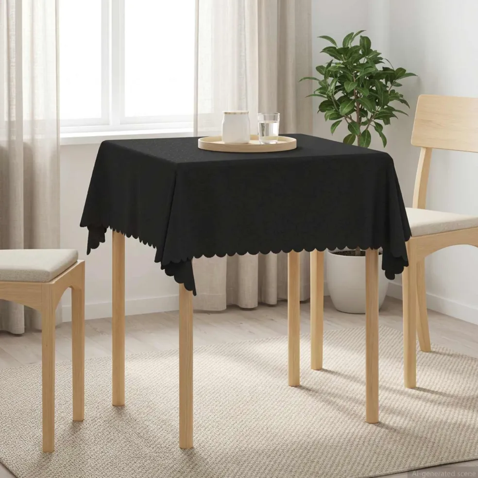 vidaXL Tafelkleed Vierkant Donkergrijs 90 x 90 cm