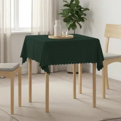 vidaXL Tafelkleed Vierkant Donkergroen 90 x 90 cm