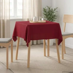 vidaXL Tafelkleed Vierkant Wijnrood 90 x 90 cm