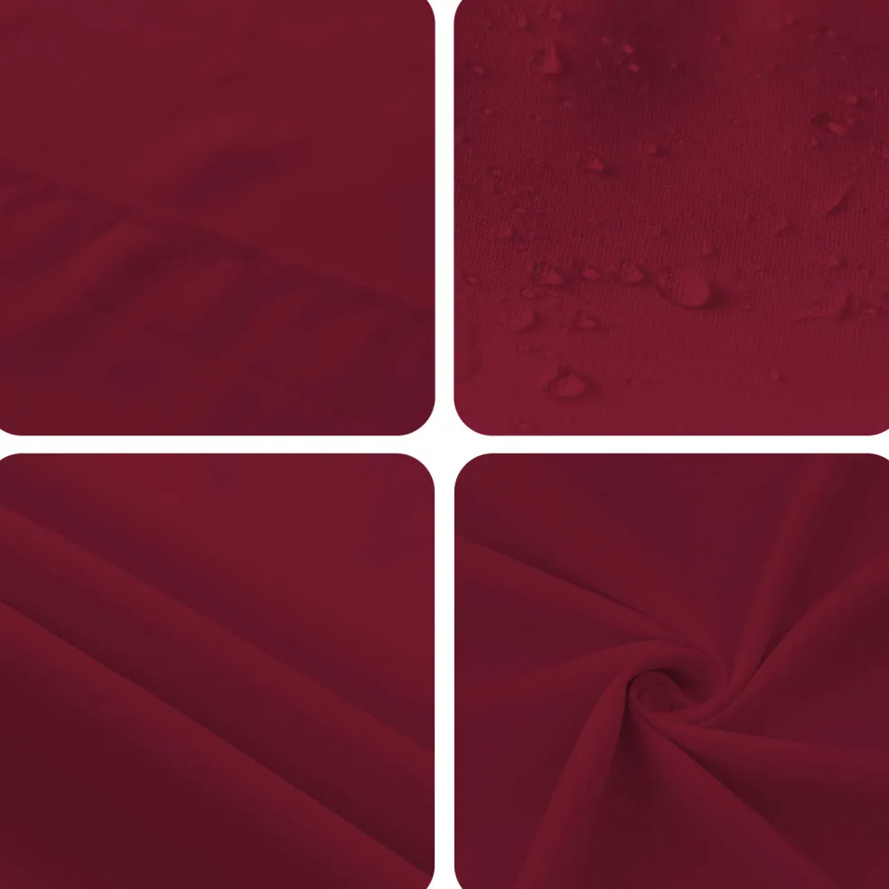 vidaXL Tafelkleed Vierkant Wijnrood 90 x 90 cm Polyester