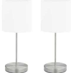 vidaXL Tafellampen 2 st met aanraakknop E14 wit