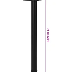 vidaXL Tafelpoten in hoogte verstelbaar zwart 710 mm 4 st