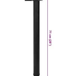 vidaXL Tafelpoten in hoogte verstelbaar zwart 710 mm 4 st