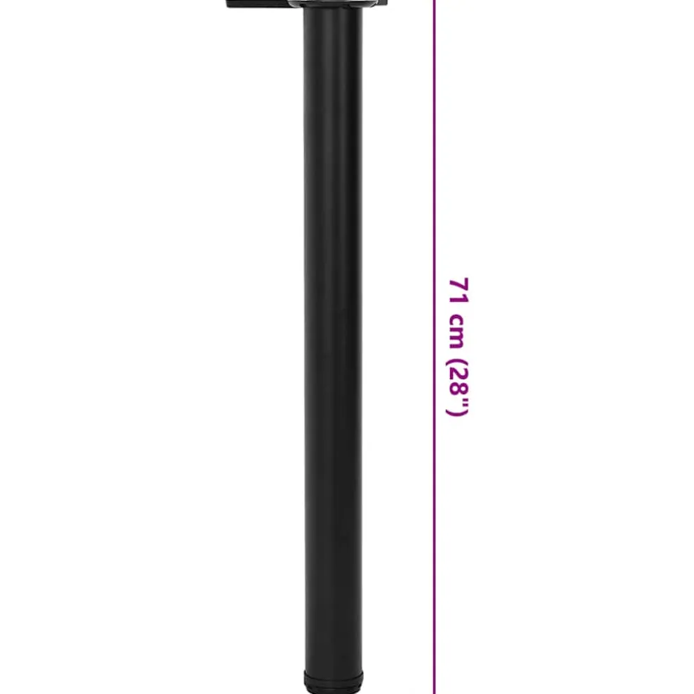 vidaXL Tafelpoten in hoogte verstelbaar zwart 710 mm 4 st