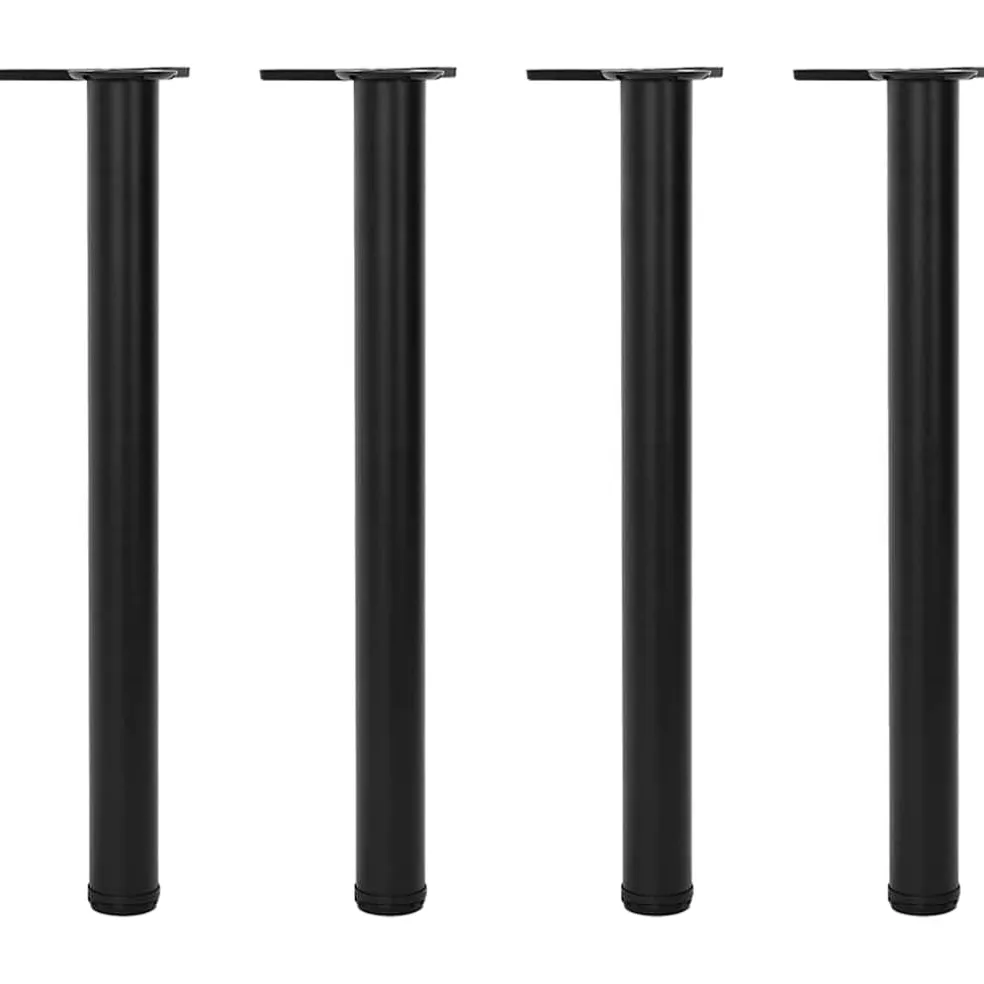 vidaXL Tafelpoten in hoogte verstelbaar zwart 710 mm 4 st