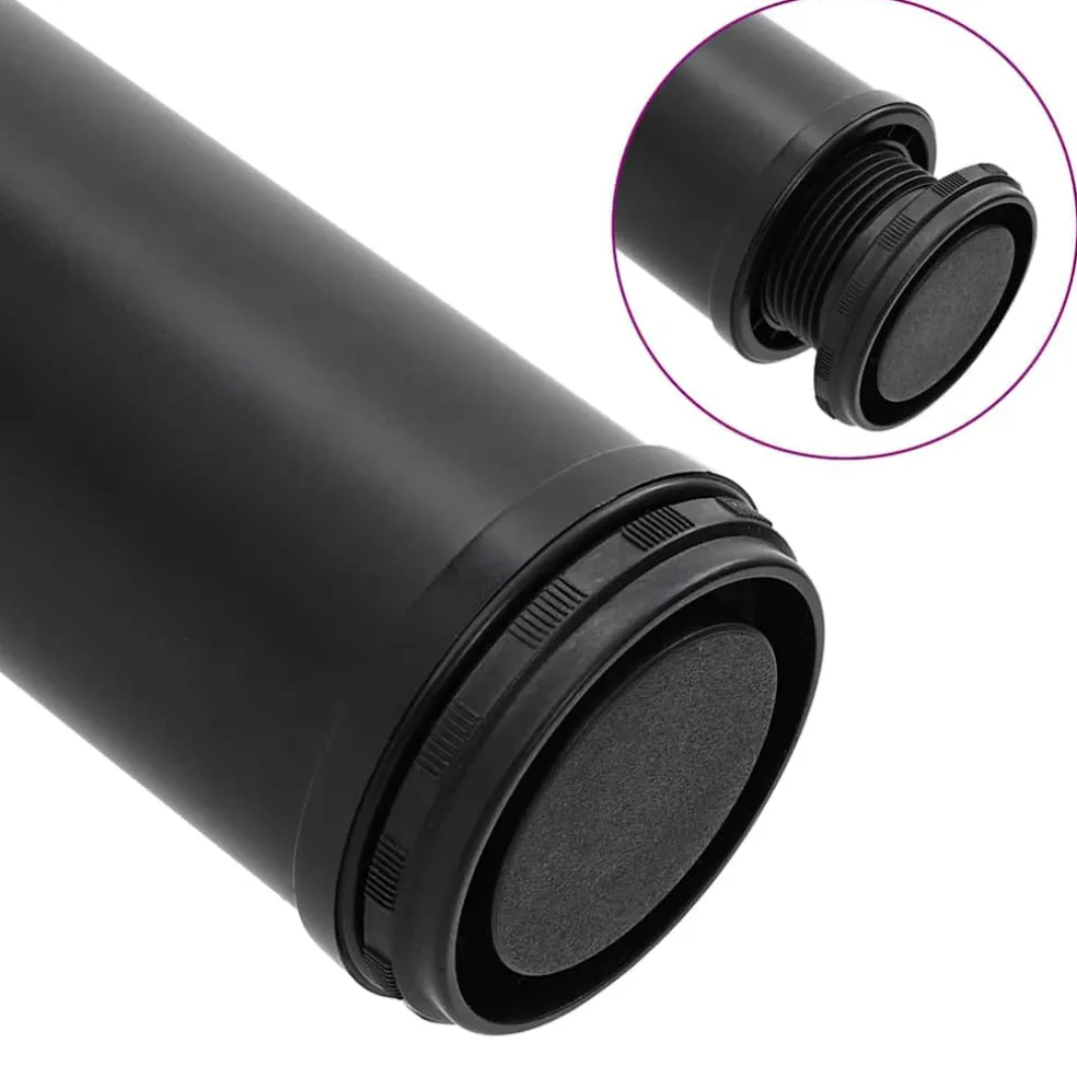 vidaXL Tafelpoten in hoogte verstelbaar zwart 710 mm 4 st