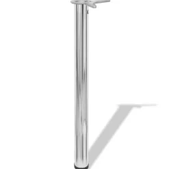 vidaXL Tafelpoten in hoogte verstelbaar chroom 710 mm 4 st