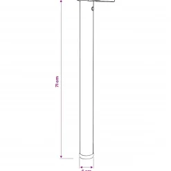 vidaXL Tafelpoten in hoogte verstelbaar geborsteld nikkel 710 mm 4 st